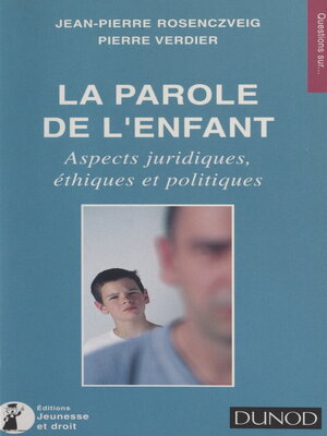 cover image of La parole de l'enfant